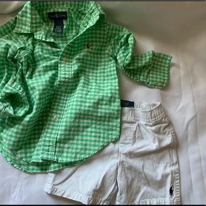 Short pants and bottom down toddler Ralph Laurent